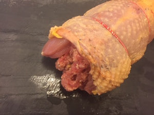 Boned and rolled Pheasant breast, stuffed with Hunters Feast seasoning